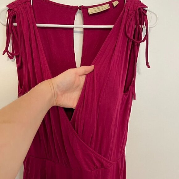 MOULINETTE SOEURS ANTHROPOLOGIE ANTHRO Alisande Jumpsuit Pink Crop Ankle NO BELT - Picture 6 of 13